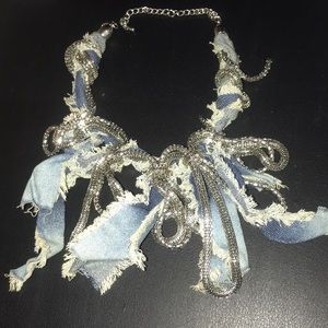 Denim necklace